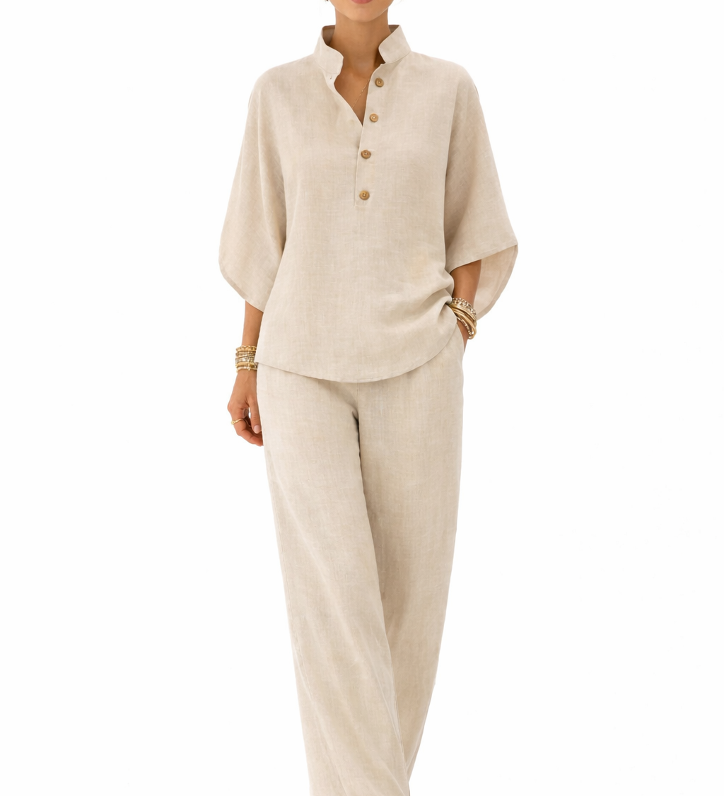 Moda Lusitana - Conjunto de Linho Elegante