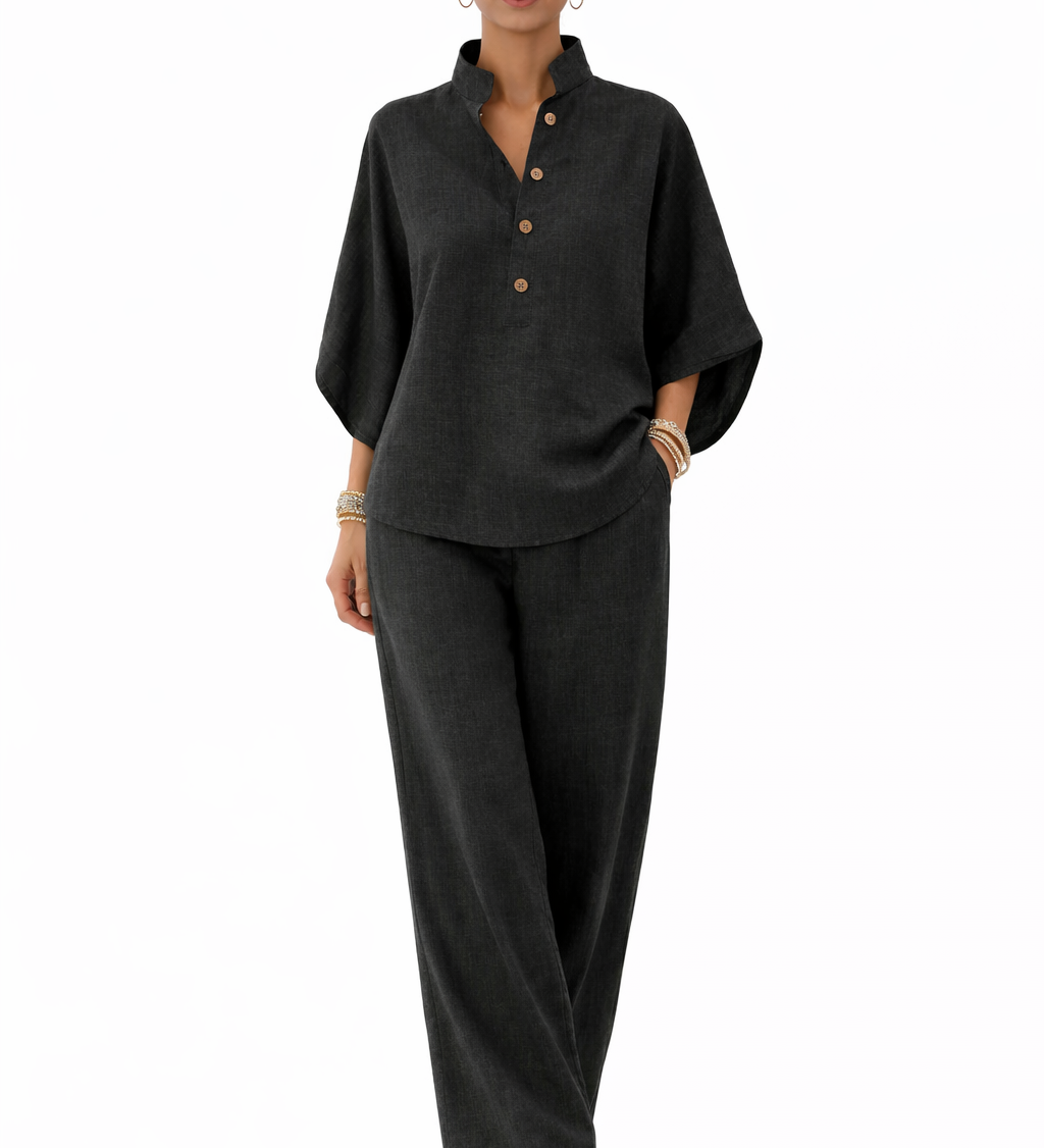 Moda Lusitana - Conjunto de Linho Elegante