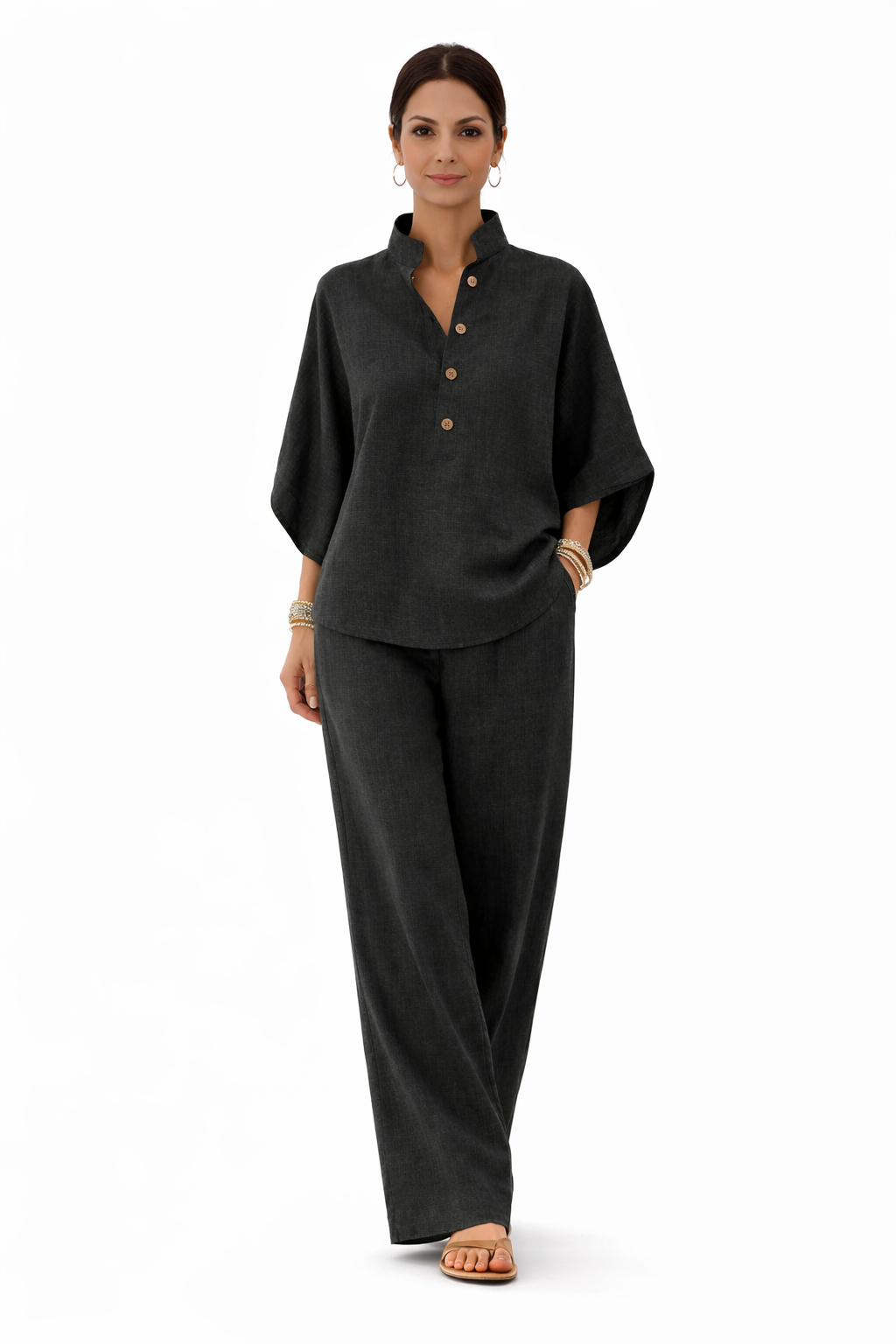 Moda Lusitana - Conjunto de Linho Elegante