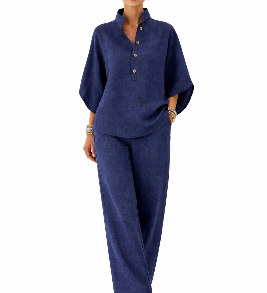 Moda Lusitana - Conjunto de Linho Elegante