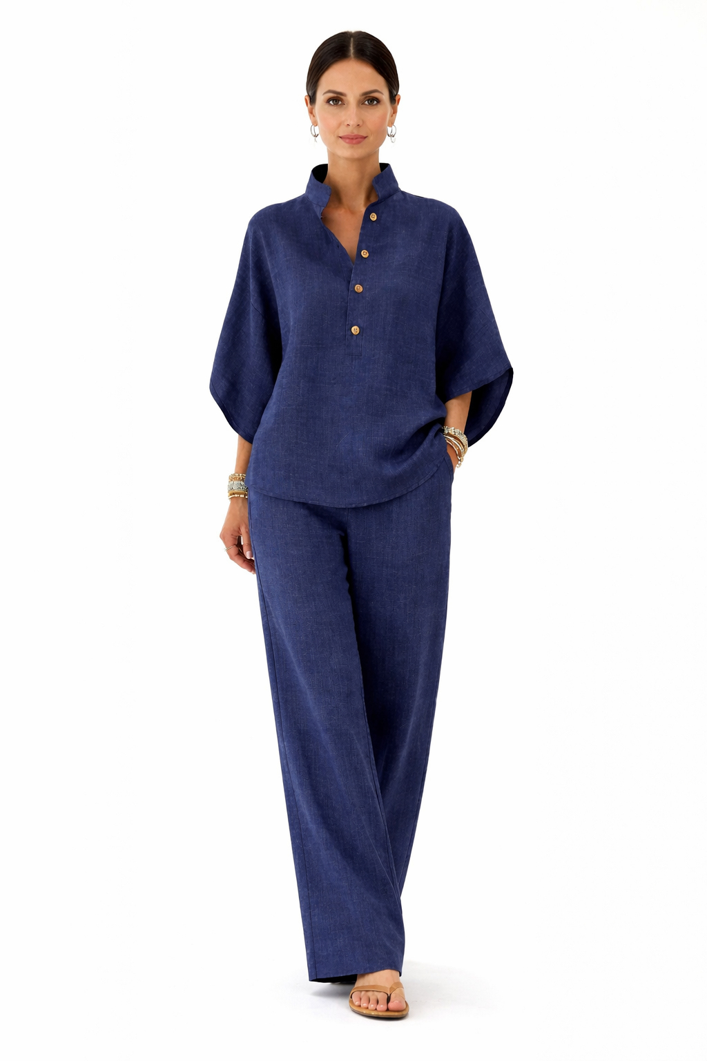 Moda Lusitana - Conjunto de Linho Elegante