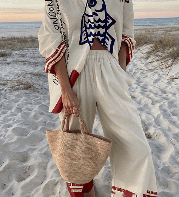 Moda Lusitana - Conjunto Elegante de Lino e Algodão