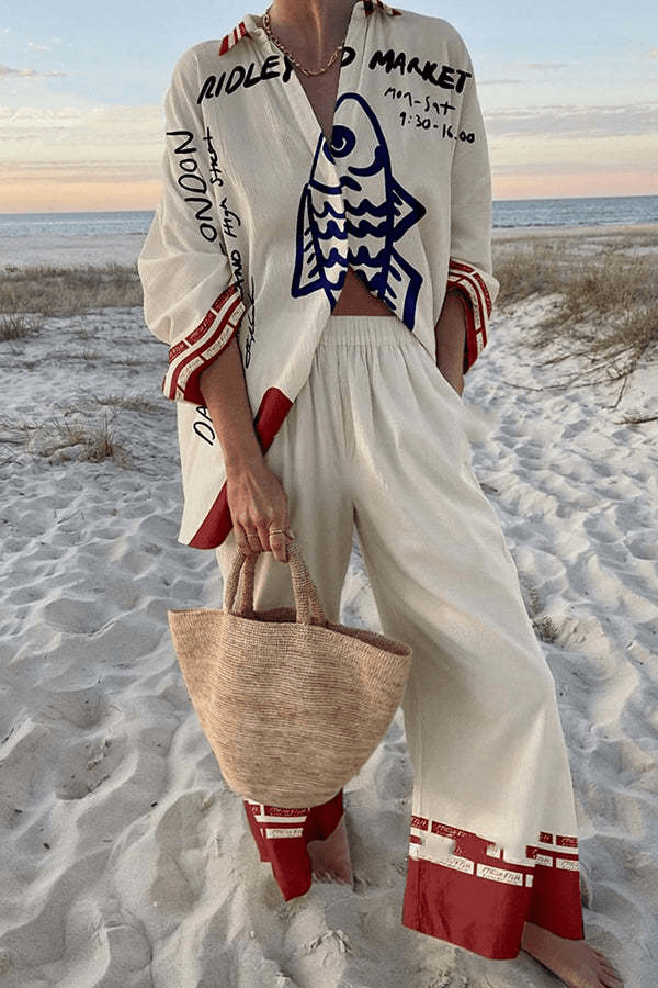 Moda Lusitana - Conjunto Elegante de Lino e Algodão
