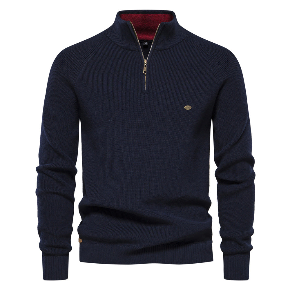 Camisola com fecho de correr de luxo