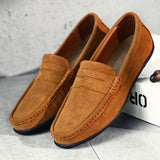 Mocassins de camurça retro para homem