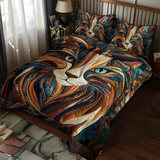 Conjunto de Roupa de Cama Acolchoada de 3 Peças Ronronos e Manchas