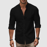 Camisa de linho respirável