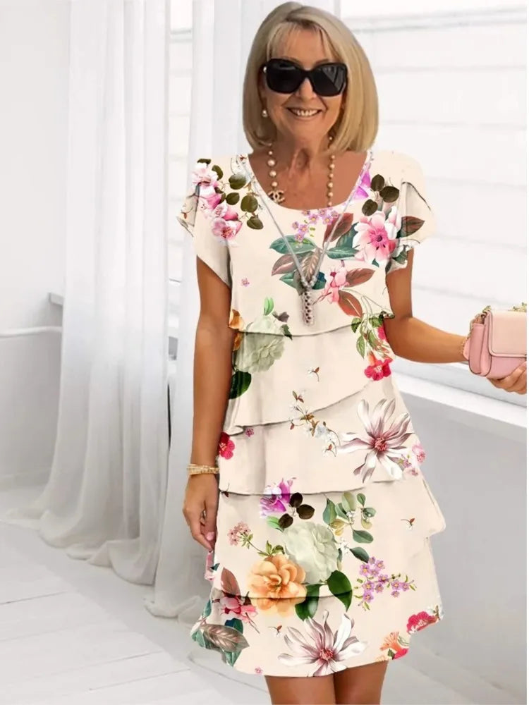 Moda Lusitana - Vestido Elegante com Volantes