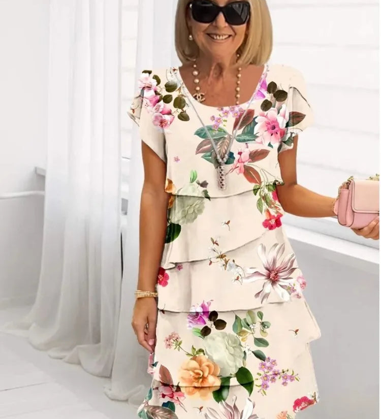 Moda Lusitana - Vestido Elegante com Volantes