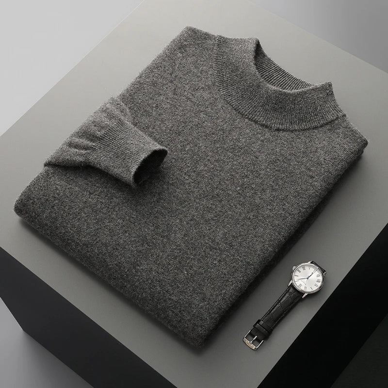 Camisola de caxemira com gola alta