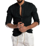 Camisa de linho de algodão