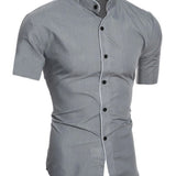 Camisa de manga curta em algodão