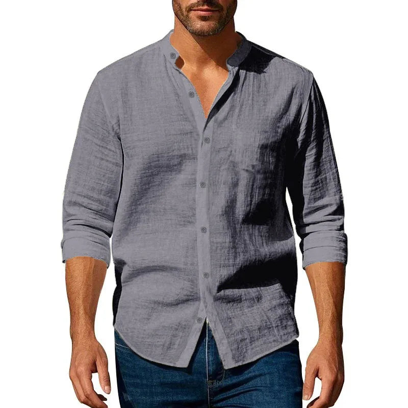 Camisa de verão em algodão/linho