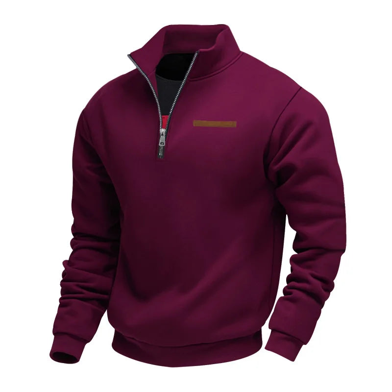 Camisola casual com fecho de correr