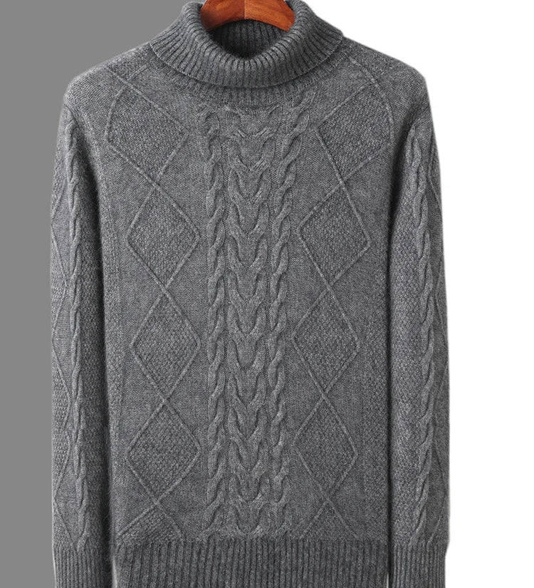 Camisola de caxemira com padrão elegante