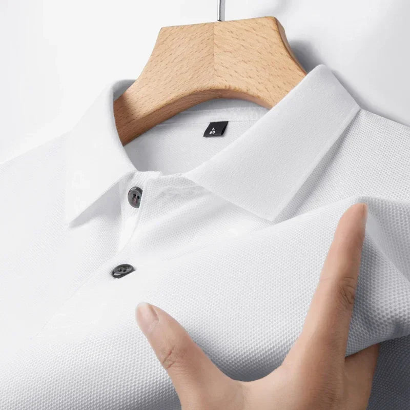 Camisa pólo casual de algodão