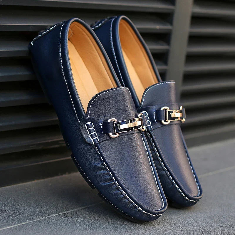 Mocassins em pele genuína