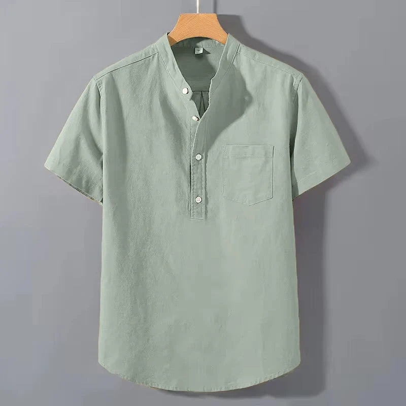 Camisa de algodão de manga curta
