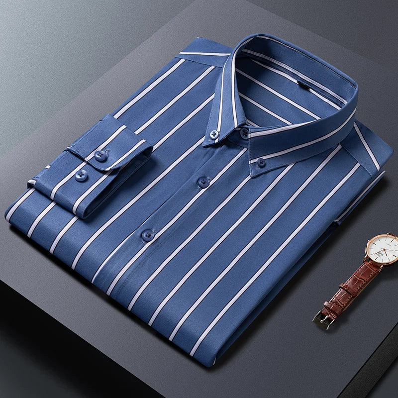 Givalli - Camisa de homem com riscas elegantes