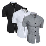 Camisa de manga curta em algodão
