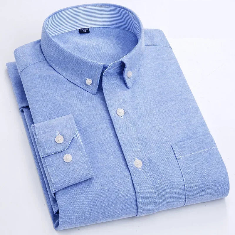 Camisa de algodão de manga comprida