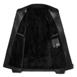 Casaco de couro elegante para homem