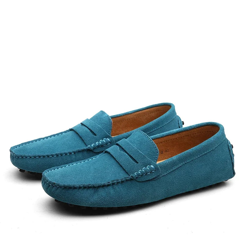 Mocassins casuais de camurça