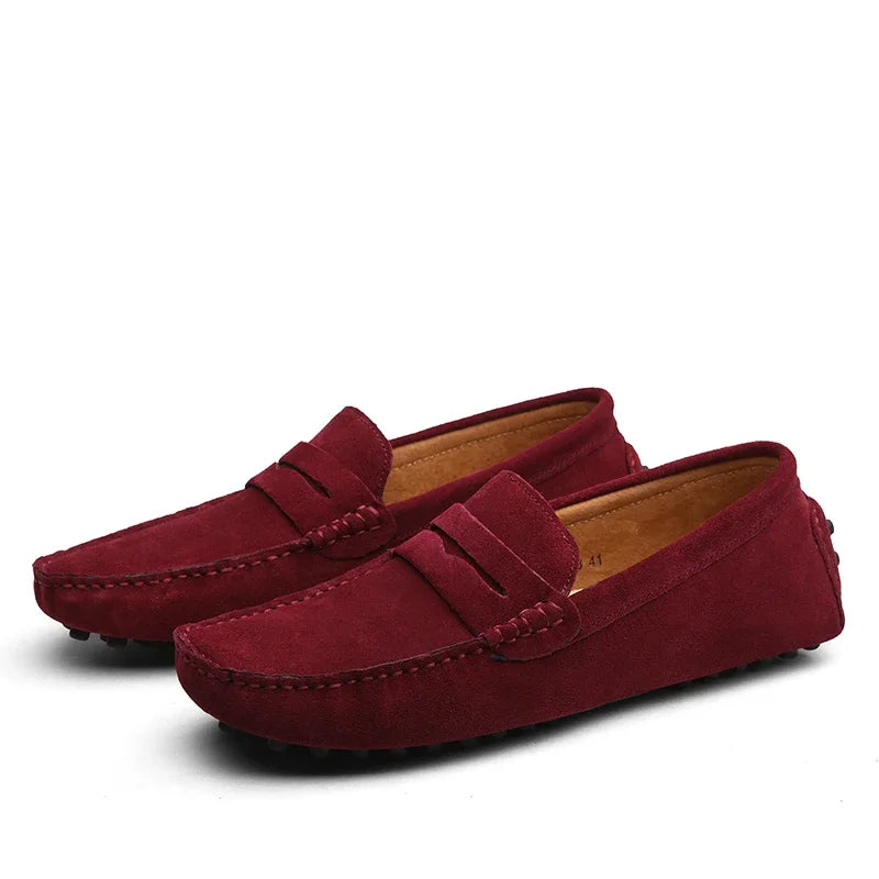 Mocassins casuais de camurça