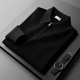 Camisola com fecho de correr elegante para homem