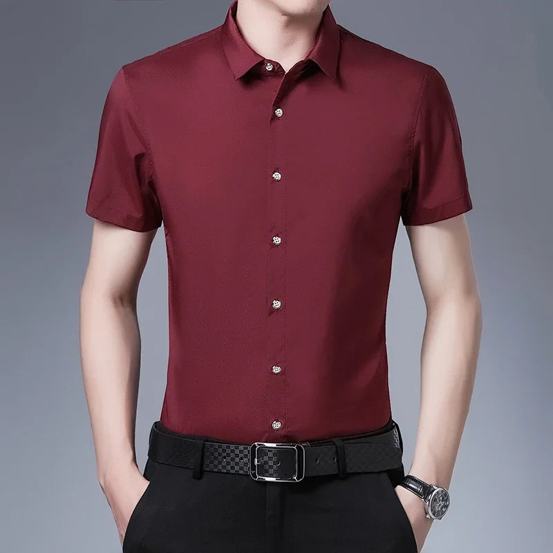 Camisa de manga curta casual para negócios