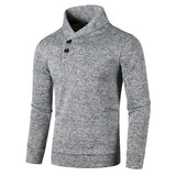 Elegante camisola de gola alta com botões