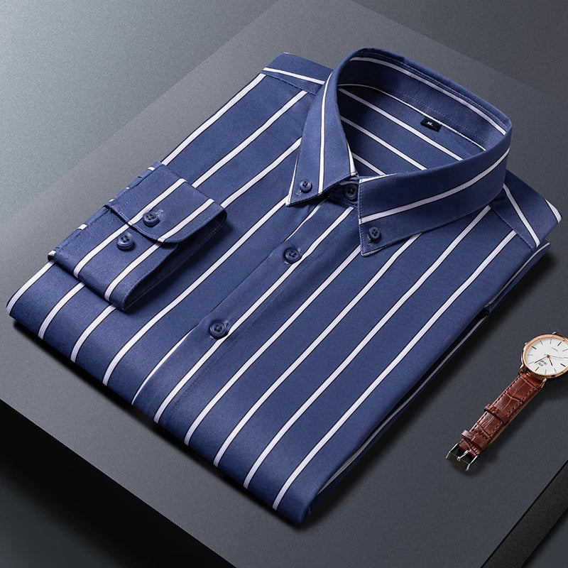 Givalli - Camisa de homem com riscas elegantes