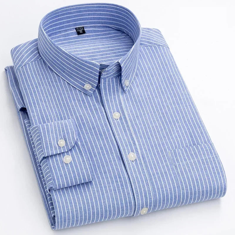 Camisa de algodão de manga comprida