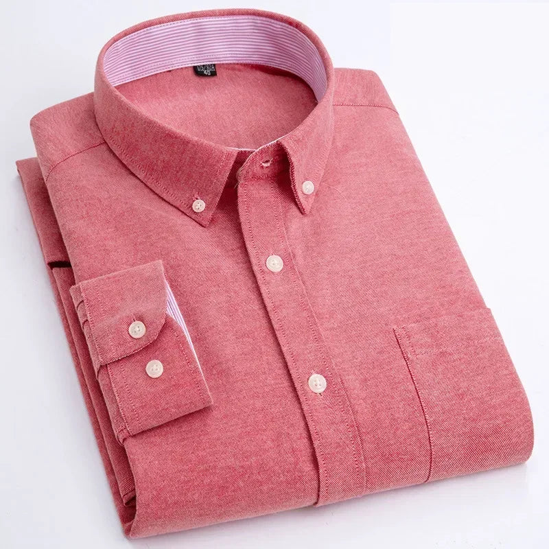 Camisa de algodão de manga comprida