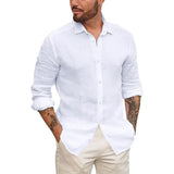 Camisa havaiana em linho de algodão