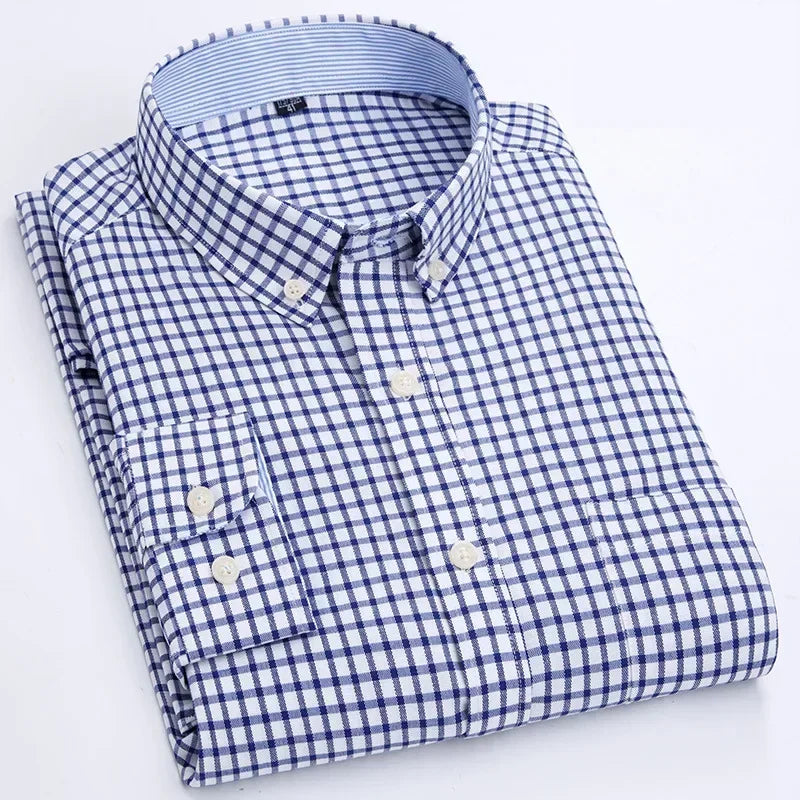 Camisa de algodão de manga comprida