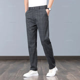 Calças elásticas xadrez