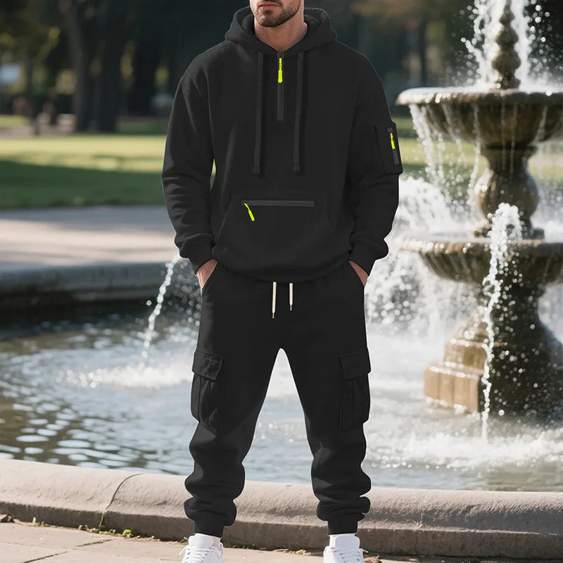 Conjunto elegante multibolsos para homem