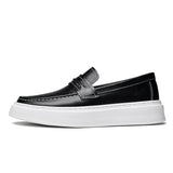 Sapatos de barco em pele