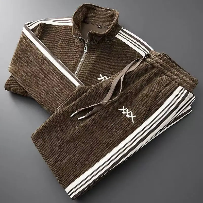 Conjunto de algodão elegante para homem