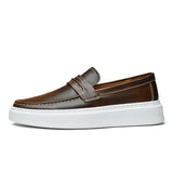 Sapatos de barco em pele