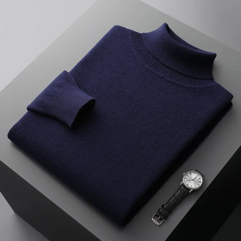 Gola alta em lã merino Monaco