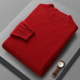 Camisola de caxemira com gola média