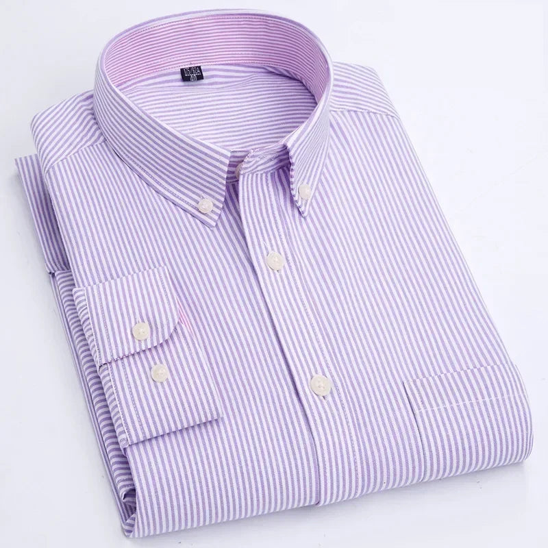 Camisa de algodão de manga comprida
