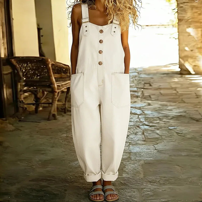 Moda Lusitana - Jardineiras vintage em algodão macio efeito ganga