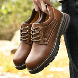Sapatos Oxford de couro estilo britânico