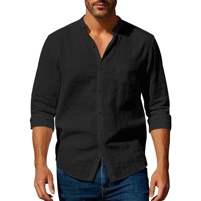 Camisa de verão em algodão/linho
