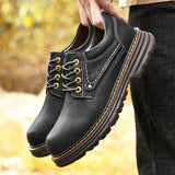 Sapatos Oxford de couro estilo britânico