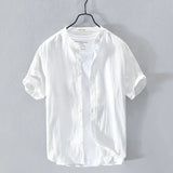 Camisa de verão em algodão e linho