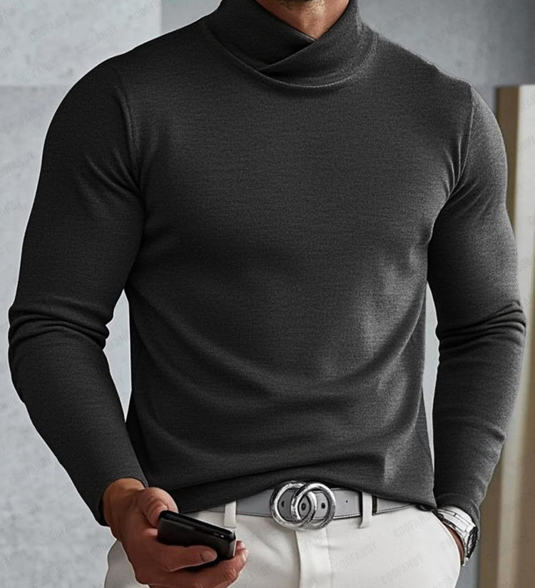 Moda Lusitana - Suéter de Gola Alta Masculino